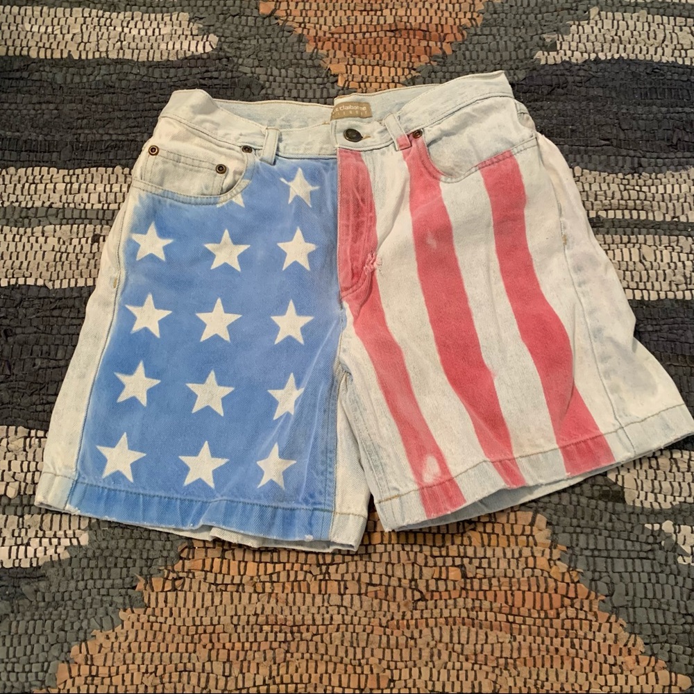 American flag Jean shorts